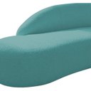 Ver imagem 7 de Divã Recamier Curvo Luna 140cm Lado Esquerdo Suede Adj Decor Azul Turquesa