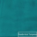 Ver imagem 5 de Divã Recamier Curvo Luna 140cm Lado Esquerdo Suede Adj Decor Azul Turquesa