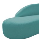 Ver imagem 6 de Divã Recamier Curvo Luna 140cm Lado Esquerdo Suede Adj Decor Azul Turquesa