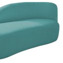 Ver mais imagens de Divã Recamier Curvo Luna 140cm Lado Esquerdo Suede Adj Decor Azul Turquesa