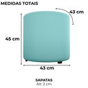Ver imagem 3 de Puff Redondo Copenhage 43cm Veludo Deluxe Verde Milani Store
