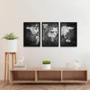 Ver imagem 3 de Quadro Mapa Mundi Arte Money Jogo 3 Peças 60x120 Moldura