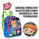 Ver imagem 5 de Lancheira Térmica Escolar Gato Galactico Azul e Verde