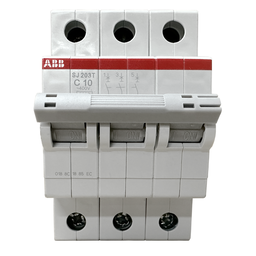 Minidisjuntor Abb Tripolar Sj203t-c10 2taz144300r0104 - 2