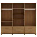 Ver mais imagens de Guarda Roupa Casal com Espelho 6 Portas 6 Gavetas 248cm Madeira Maciça Zahav F06 Freijó - Lyam Decor