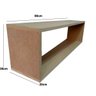 Nicho Retangular MDF Crú 80x25x20 Cm-100%mdf 15mm - 2