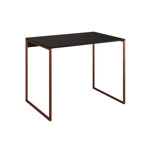 Escrivaninha Industrial Ferro Cobre Tampo Mdp Preto 90x50