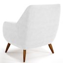 Ver imagem 6 de Kit 02 Poltronas Decorativa Fixa Pés de Madeira Paloma D02 Corano Branco C-12 - Lyam Decor