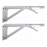 Suporte Dobrável Branco 40cm- Par- para Mesas,Prateleiras e Bancadas - 1