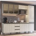 Ver imagem 1 de Cozinha Modulada Americana 5 Peças Vidro Greta Crema Megasul