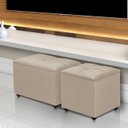 Ver imagem 4 de Puff Baú 60cm Decorativo Sala Estar Quarto Multiusos Veludo
