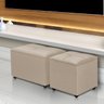 Puff Baú 60cm Decorativo Sala Estar Quarto Multiusos Veludo - 4