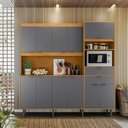 Ver imagem 3 de Cozinha Kit Completa Compacta 11 Portas 2 Gavetas Bahamas - Jequetibá Cinza