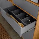 Ver imagem 4 de Cozinha Kit Completa Compacta 11 Portas 2 Gavetas Bahamas - Jequetibá Cinza