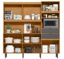 Ver imagem 2 de Cozinha Kit Completa Compacta 11 Portas 2 Gavetas Bahamas - Jequetibá Cinza