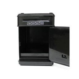 Mini Cofre Eletrônico Digital Senha 4 Dígitos Notas e Moedas Preto Lorben Preto - 2