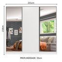 Ver imagem 5 de Guarda Roupa Juvenil 100% MDF Kevin com Espelhos Madesa