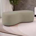 Ver imagem 2 de Puff Decorativo Living Aisha Orgânico 02 Lugares Suede Bege - Desk Design
