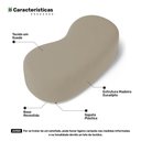 Ver imagem 3 de Puff Decorativo Living Aisha Orgânico 02 Lugares Suede Bege - Desk Design
