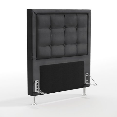 Cabeceira Taurus 90 para Cama de Solteiro N-022 Veludo Chumbo Aradecor