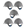 Kit com 5 Capacete Segurança 3m H700 Eletricista Engenheiro Cinza - 1