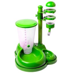 Comedouro Bebedouro Automatico Cachorros Caes Gatos Bilha Verde GT651-GN - 1