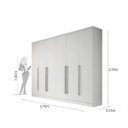 Ver imagem 4 de Guarda-roupa Casal 6 Portas 8 Gavetas Sevilla Tcil Móveis