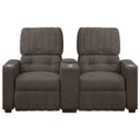 Ver imagem 5 de Poltrona do Papai Dupla Reclinável Real Sala de Tv Cinema Bouclê - Sofa Store:bouclê Marrom