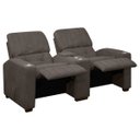 Ver mais imagens de Poltrona do Papai Dupla Reclinável Real Sala de Tv Cinema Bouclê - Sofa Store:bouclê Marrom