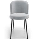 Ver imagem 6 de Kit 4 Cadeiras Sala de Jantar Estofada Gavi L02 Bouclê Cinza - Lyam Decor