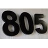 Número Residencial Aço Inox Preto Brilhante Caixa Alta 20cm - 1