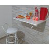 Mesa de Parede Dobrável Artículado Branca 60x41 com Cantos Arredondados - 11
