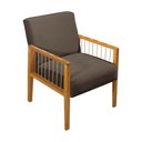 Ver imagem 3 de Poltrona Decorativa Base em Madeira Maciça e Corda Náutica Copacabana Veludo Marrom