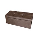 Ver imagem 4 de Kit Cabeceira + Calçadeira Baú Copenhague Solteiro 100cm Suede - Ecotec Decor:Marrom