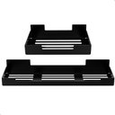 Ver imagem 4 de Kit de Acessórios para Banheiro Preto 6 Peças Adesivo F.nice