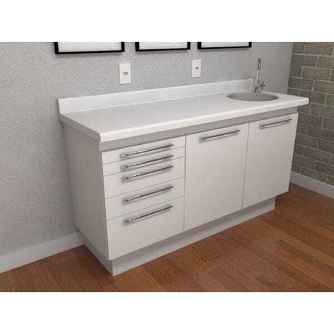 Balcão Triplo com Pia - Deki Premium