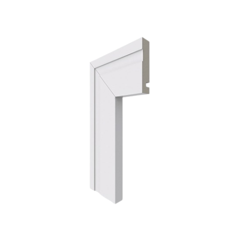 Guarnição Poliestireno 7cm Frisado Branco 456 Santa Luzia