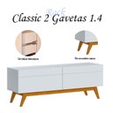 Ver imagem 3 de Rack Bancada Classic 2 Gavetas 1.4 Branco Acetinado - Imcal