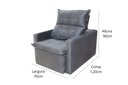 Ver imagem 5 de Poltrona do Papai Retrátil Reclinável Tecido Suede Conforto