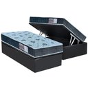 Ver imagem 1 de Cama Box Baú Solteiro: Colchão Espuma D45 Orthoflex / Ep Cecina + Base Crc Suede Gray(88x188)