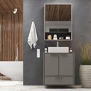 Ver imagem 1 de Conjunto para Banheiro Modulado 601 com Cuba e Espelheira 60cm Prime Yescasa Cinza/Cimento