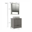 Ver imagem 3 de Conjunto Gabinete para Banheiro Modulado 601 60cm 100% Mdf Bp Prime Yescasa
