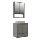 Ver imagem 2 de Conjunto para Banheiro Modulado 601 com Cuba e Espelheira 60cm Prime Yescasa Cinza/Cimento