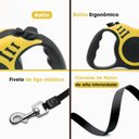 Ver imagem 3 de Guia Retrátil Passeio Pet Cachorro e Gato 3 Metros Amarelo