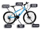 Ver imagem 5 de Bicicleta Colli Mônaco Aro 26 Disco 21 V Rapid Fire Cor Vermelho Tamanho do Quadro 13,5 Azul