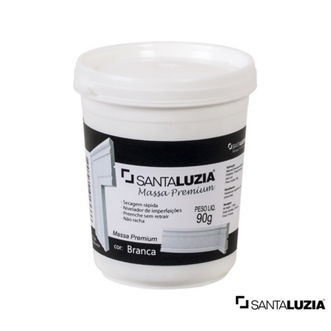 Massa Flex para Acabamento Cor Branca Pote 90g Santa Luzia: Branco