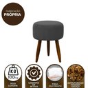 Ver imagem 5 de Puff Banqueta Decorativo Pés Madeira Cinza