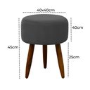 Ver imagem 4 de Puff Banqueta Decorativo Pés Madeira Cinza