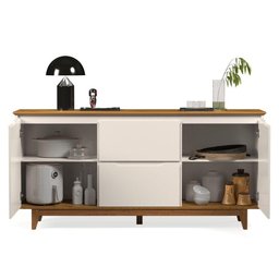 Aparador Buffet 2 Portas 2 Gavetas Balcão Multiuso Off White - 10