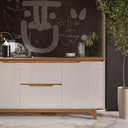 Ver imagem 6 de Aparador Buffet 2 Portas 2 Gavetas Balcão Multiuso Off White